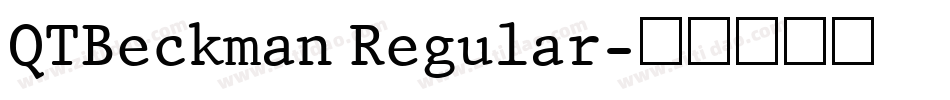 QTBeckman Regular字体转换
